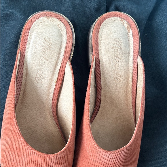 Madewell Alicia Mule in Corduroy Suede Rust Orange, 8 - Picture 7 of 8